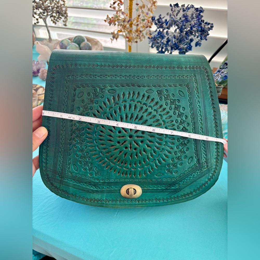 Moroccan Leather Crossbody Bag - Picture 3 of 7